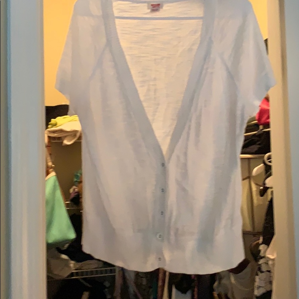 White button up cardigan